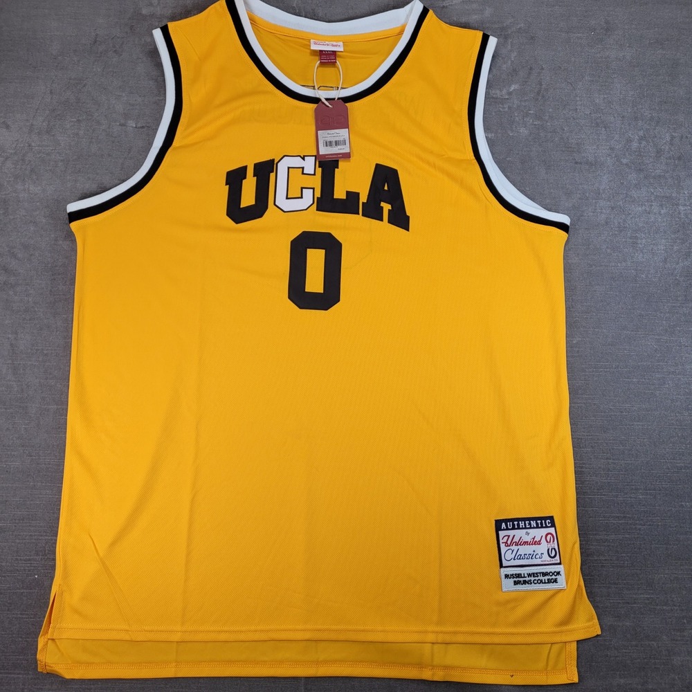 UCLA Bruins Russell Westbrook #0 Basketball Jersey 3XL Yellow Unlimited Classics